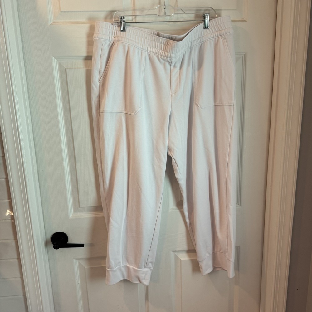 Columbia White Joggers In 2X